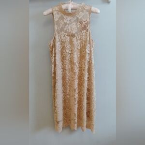 Lace Above Knee Halter Style Cocktail Dress